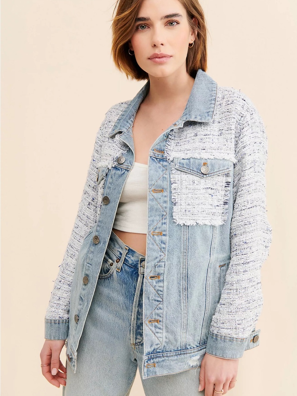 BB Dakota Steve Madden Festival Mixed Media Jacket